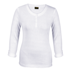 145g Henley Long Sleeve T-Shirt Ladies-3