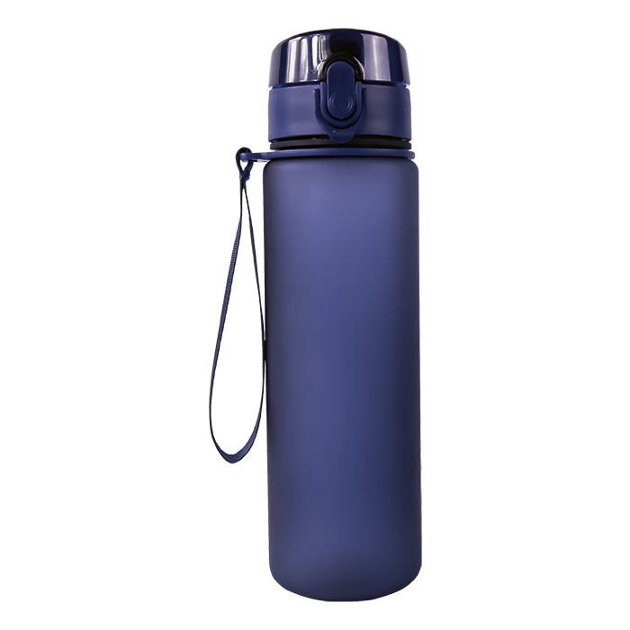 600ml Frosted Cylinder Water Bottle-1