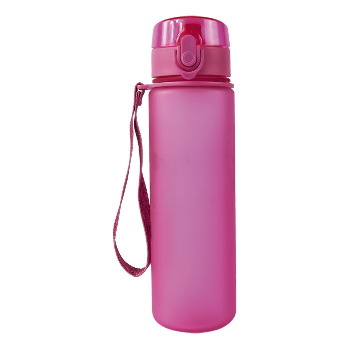 600ml Frosted Cylinder Water Bottle-2