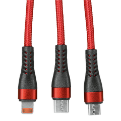 1.2m 3-In-1 Charger Cable Allum alloy and Braiding-1