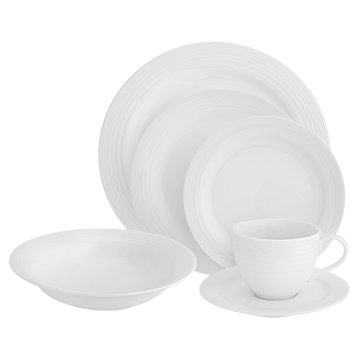 Arctic White 36 Piece Dinner Set-0