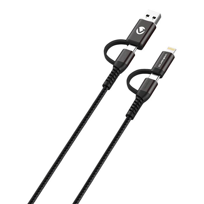 Volkano Weave Series 4-in-1 Charge & Data Cable 1.2m-0