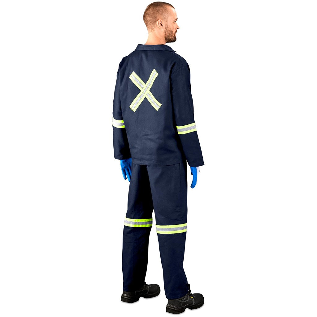 Technician 100% Cotton Conti Suit - Reflective Arms, Legs & Back - Yellow Tape-1