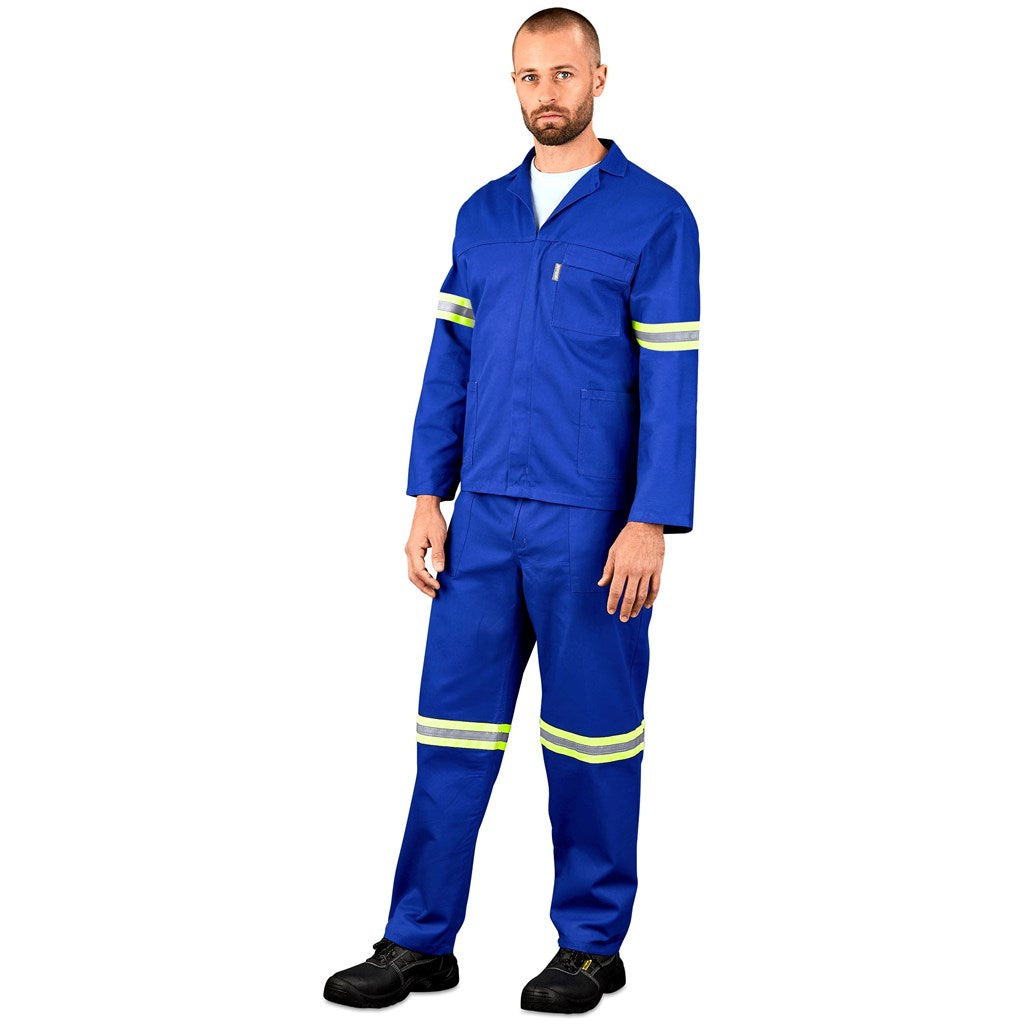 Technician 100% Cotton Conti Suit - Reflective Arms, Legs & Back - Yellow Tape-7