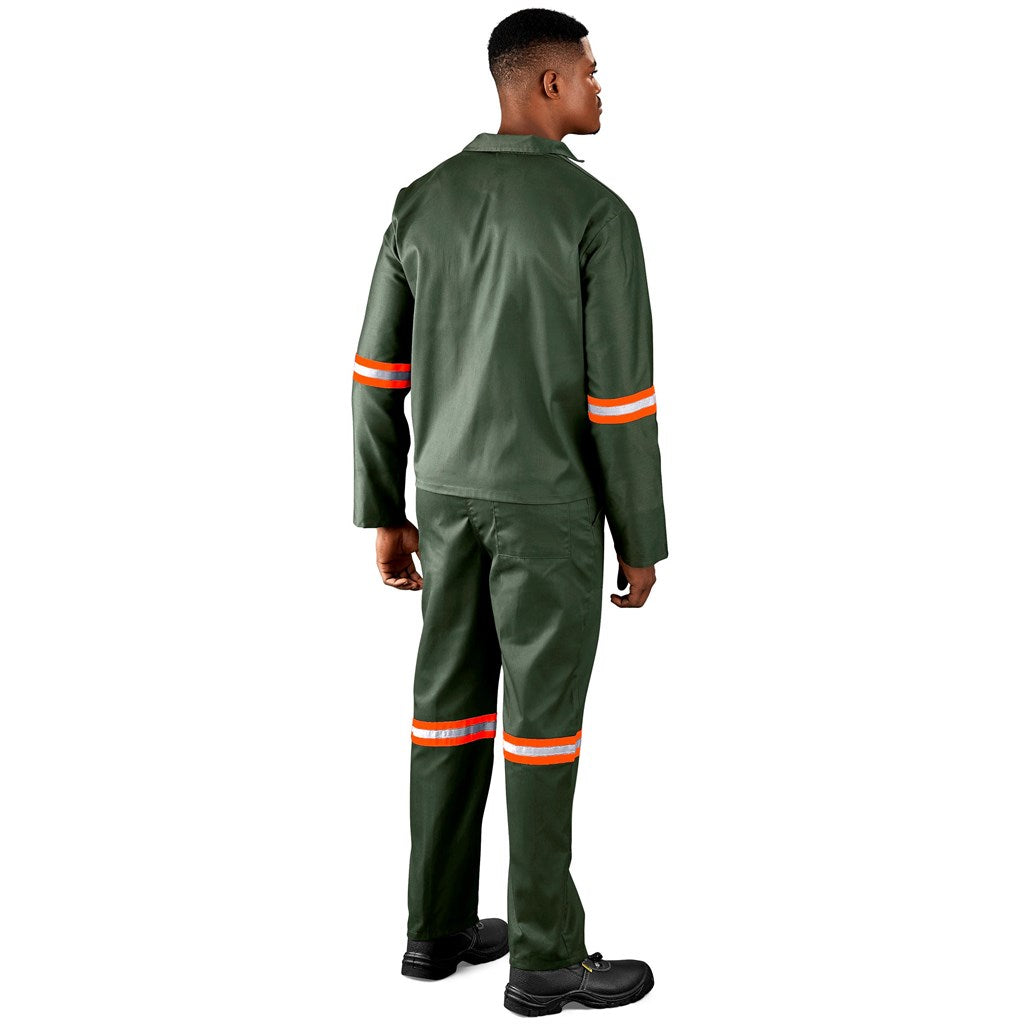 Acid Resistant Polycotton Conti Suit - Reflective Arm & Legs - Orange Tape-1