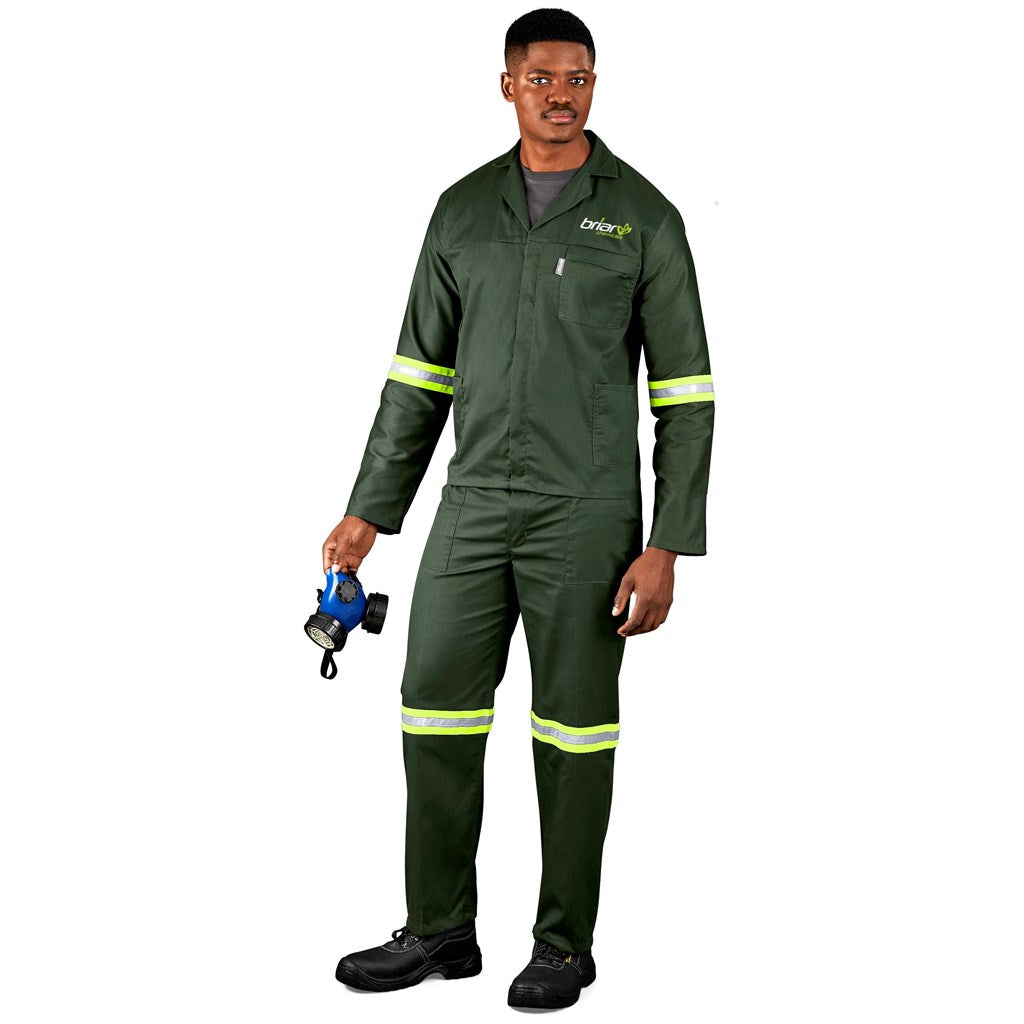 Acid Resistant Polycotton Conti Suit - Reflective Arm, Legs & Back - Yellow Tape-4