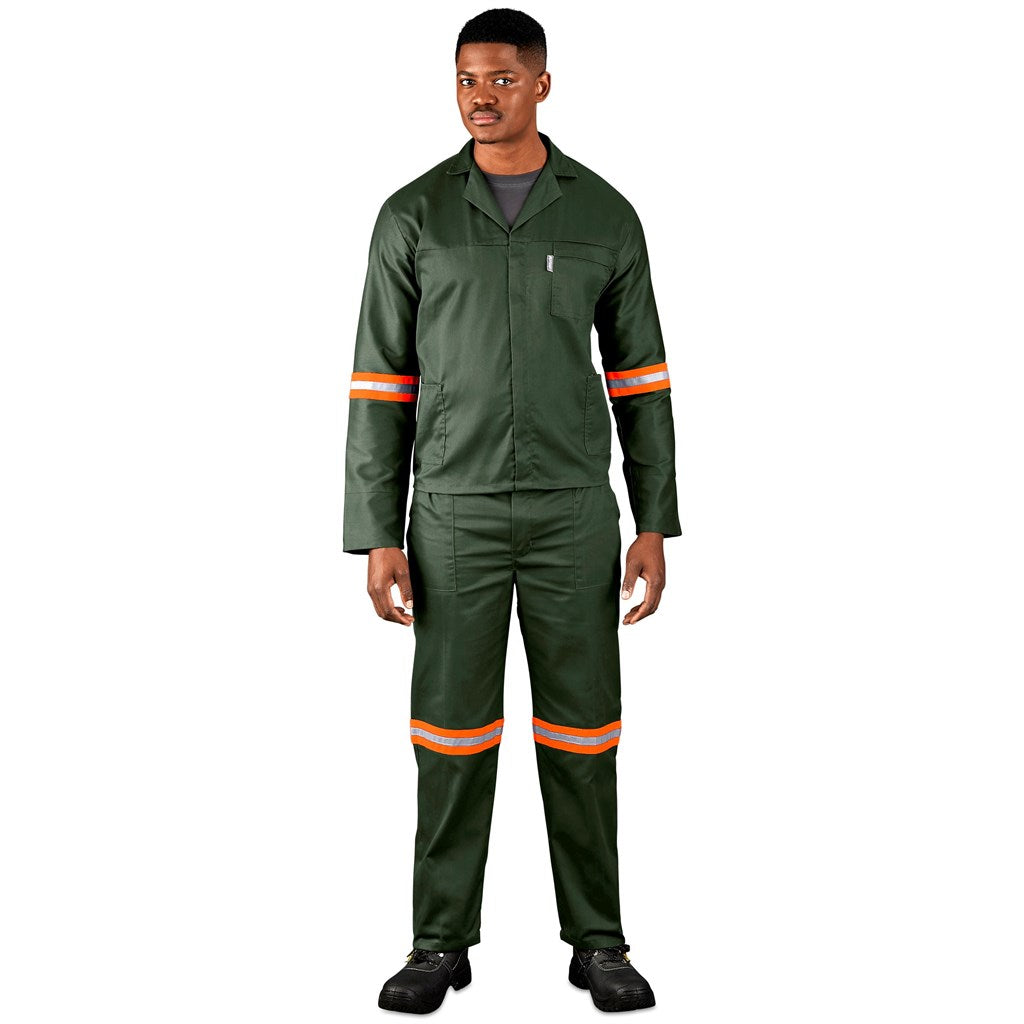 Acid Resistant Polycotton Conti Suit - Reflective Arm, Legs & Back - Orange Tape-1