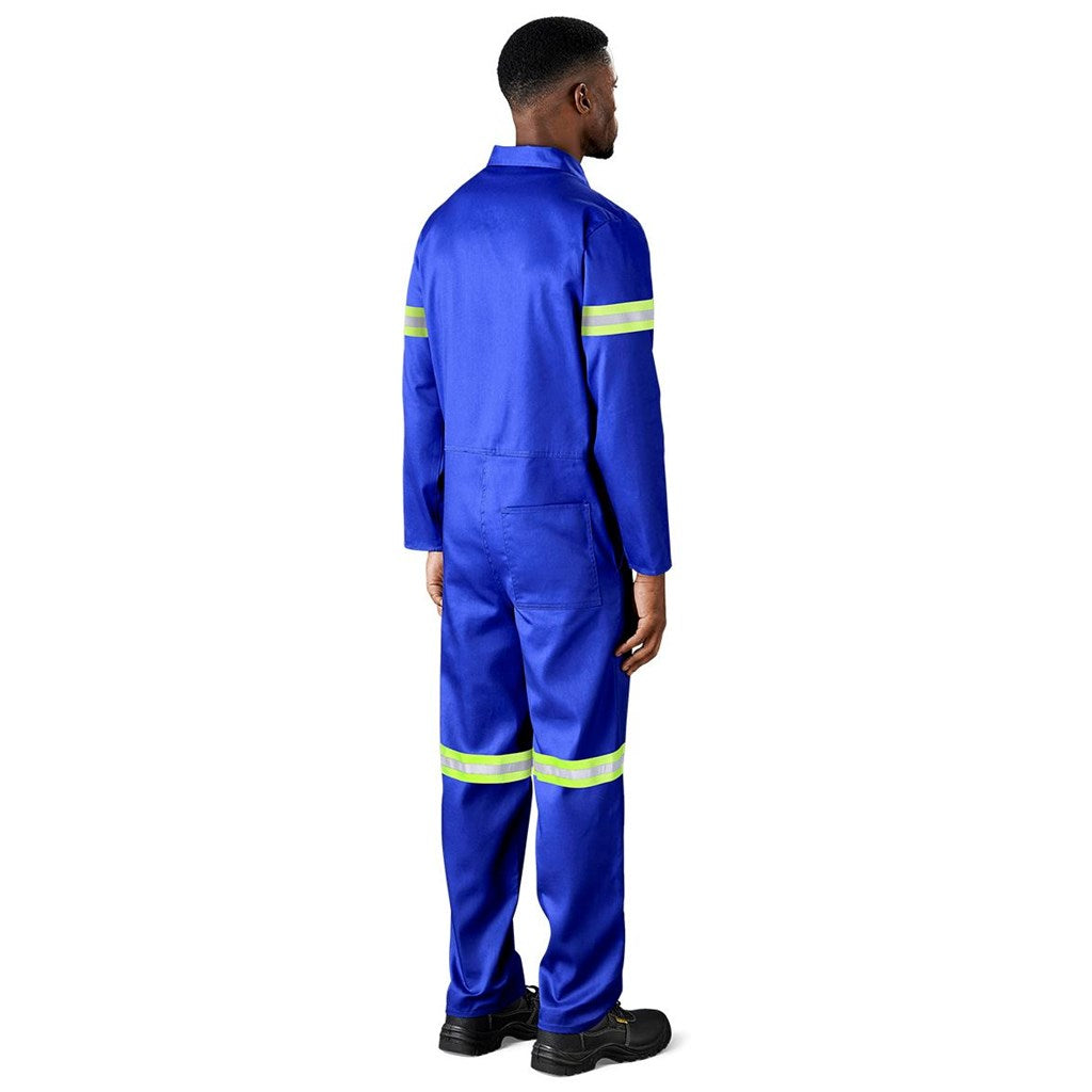 Safety Polycotton Boiler Suit - Reflective Arms & Legs - Yellow Tape-2