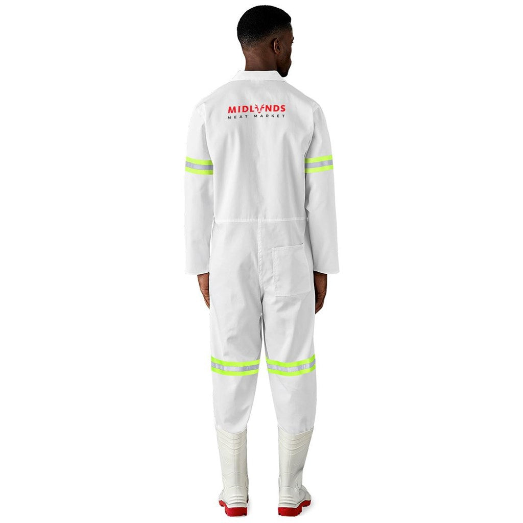 Safety Polycotton Boiler Suit - Reflective Arms & Legs - Yellow Tape-5