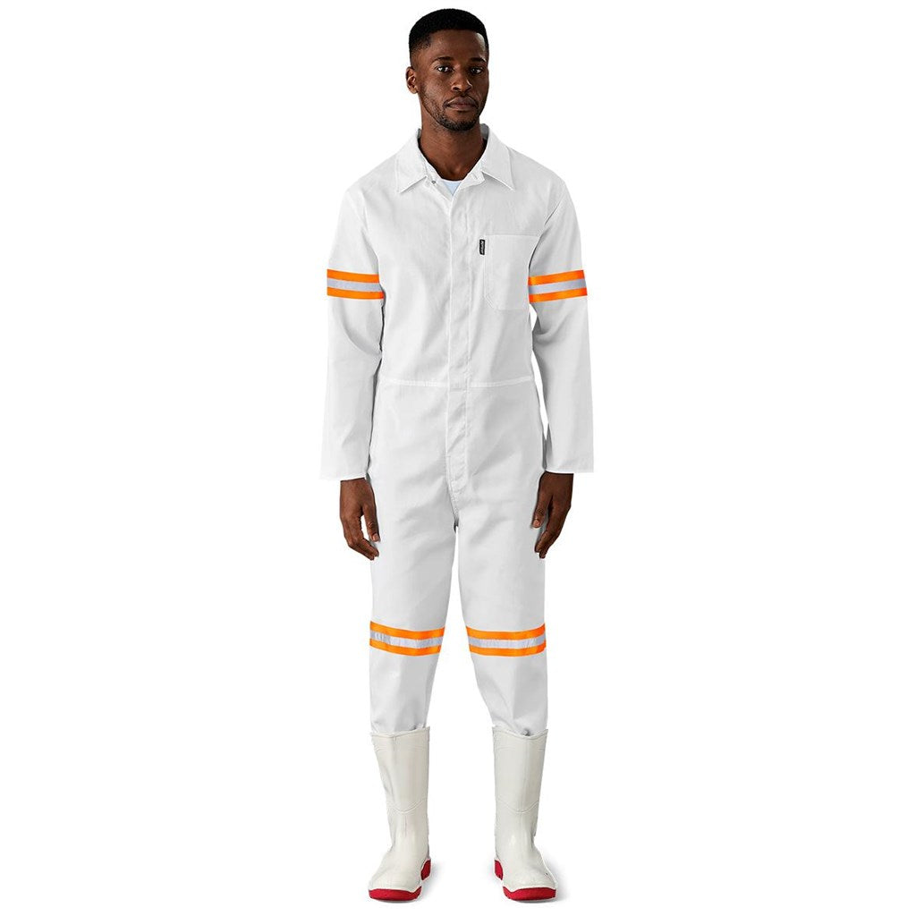 Safety Polycotton Boiler Suit - Reflective Arms & Legs - Orange Tape-7