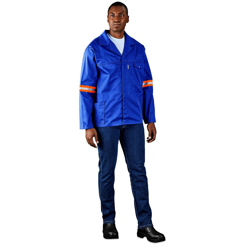 Site Premium Polycotton Jacket - Reflective Arms & Back - Orange Tape-3