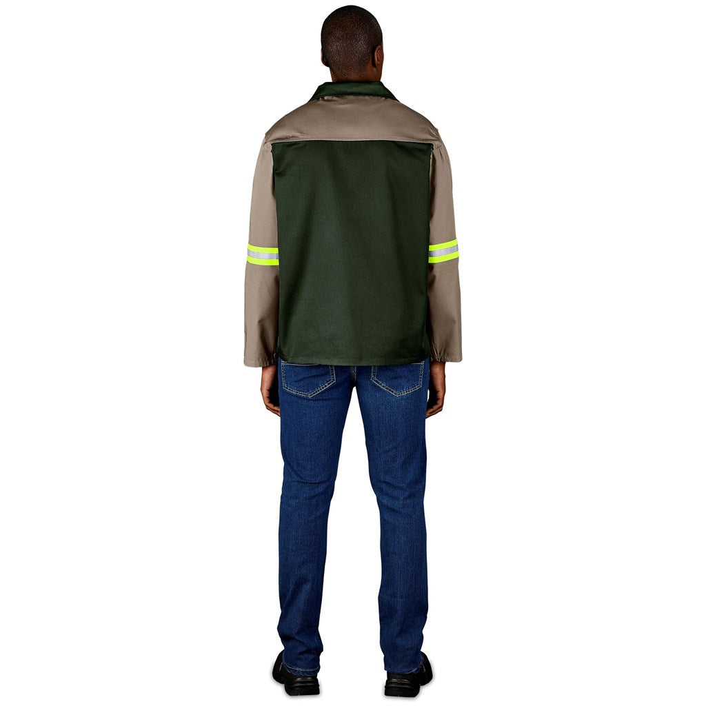 Site Premium Two-Tone Polycotton Jacket - Reflective Arms - Yellow Tape-1