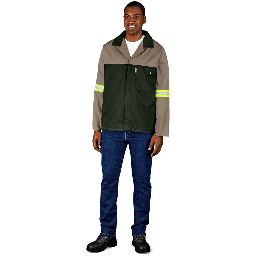 Site Premium Two-Tone Polycotton Jacket - Reflective Arms - Yellow Tape-9