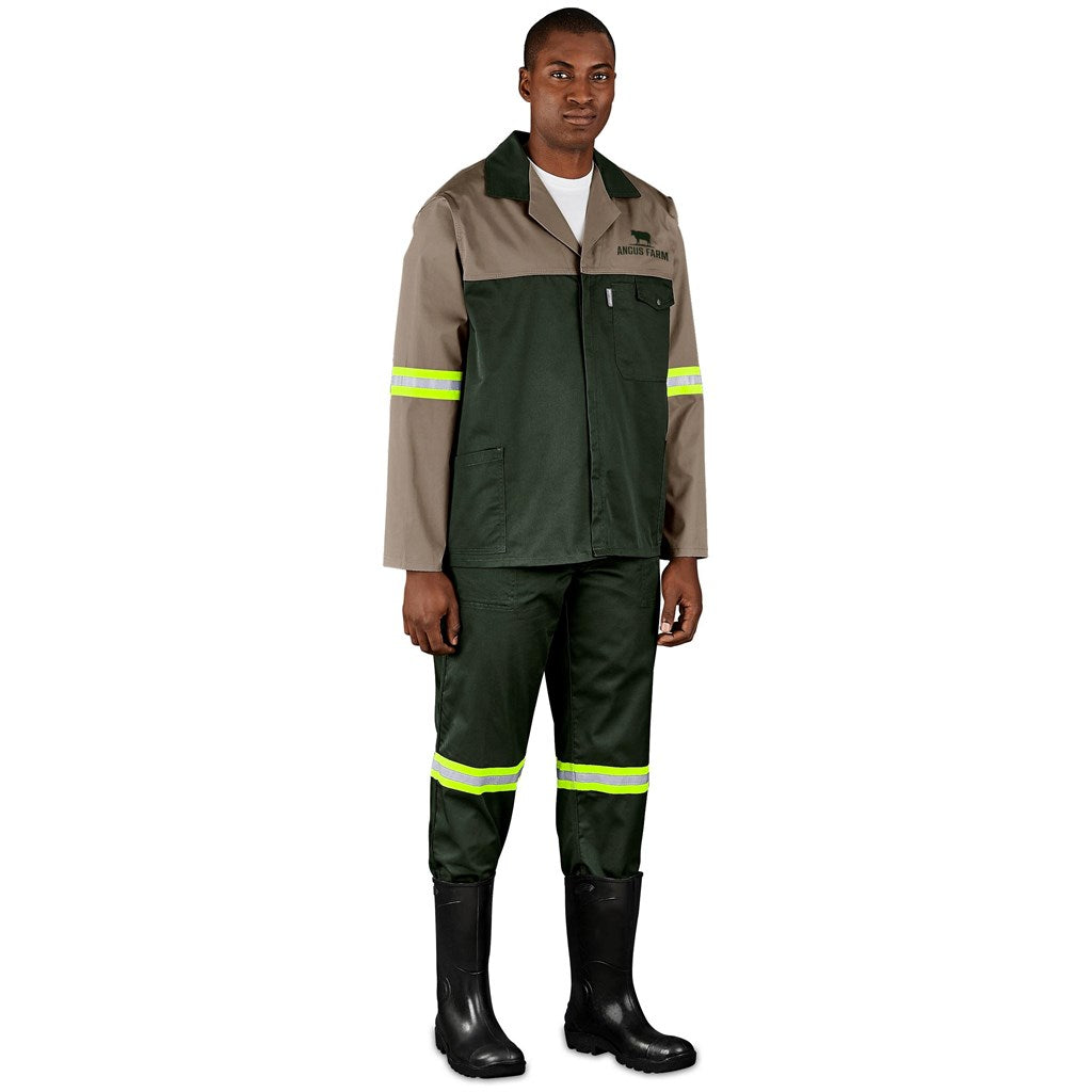 Site Premium Two-Tone Polycotton Jacket - Reflective Arms - Yellow Tape-11