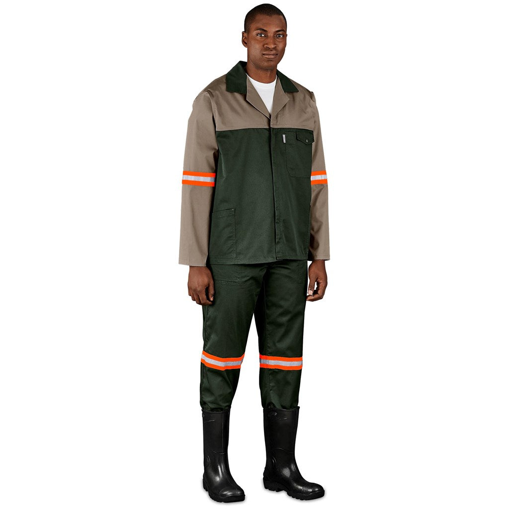 Site Premium Two-Tone Polycotton Jacket - Reflective Arms - Orange Tape-7