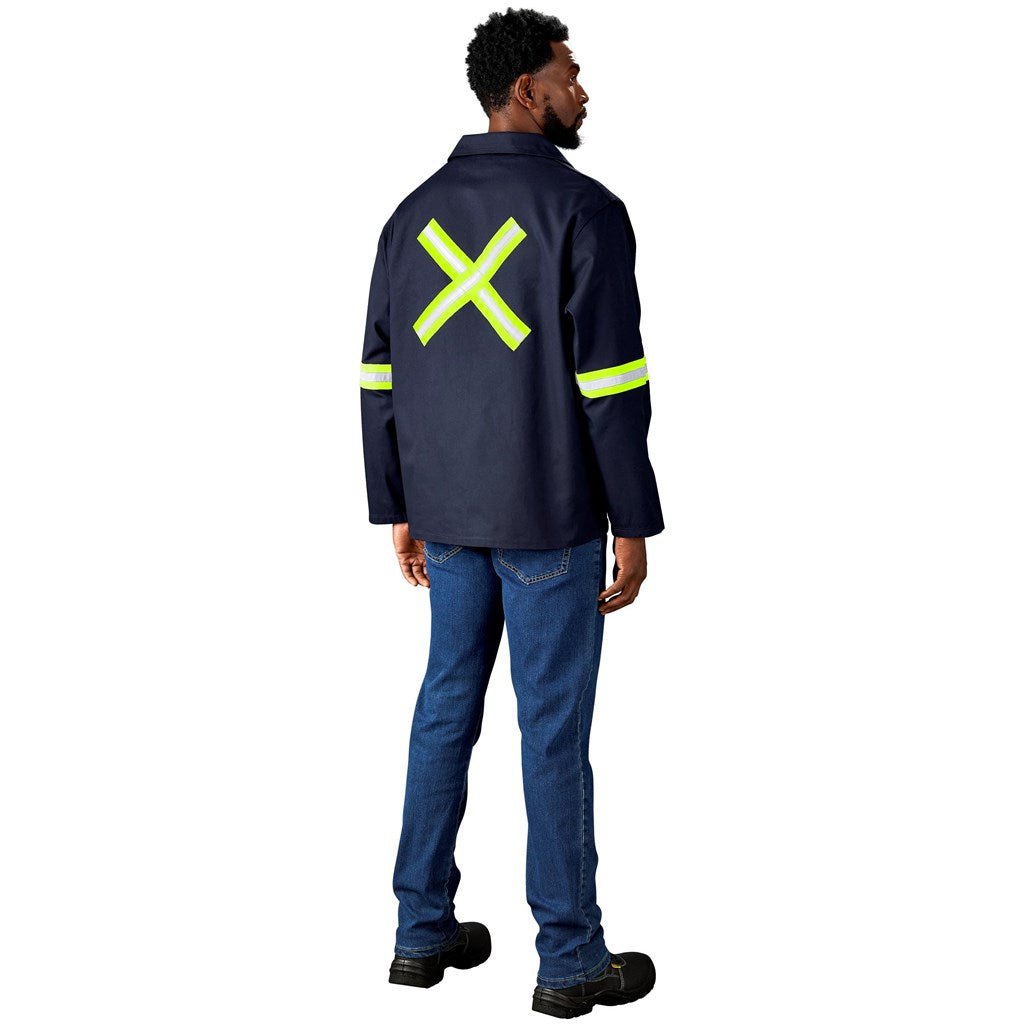 Artisan Premium 100% Cotton Jacket - Reflective Arms & Back - Yellow Tape-1