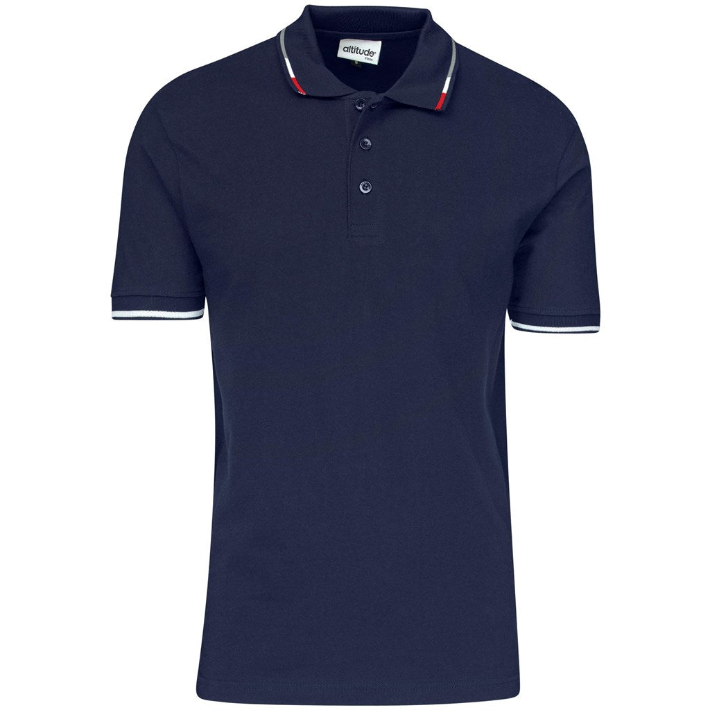 Mens Ash Golf Shirt - Navy-4