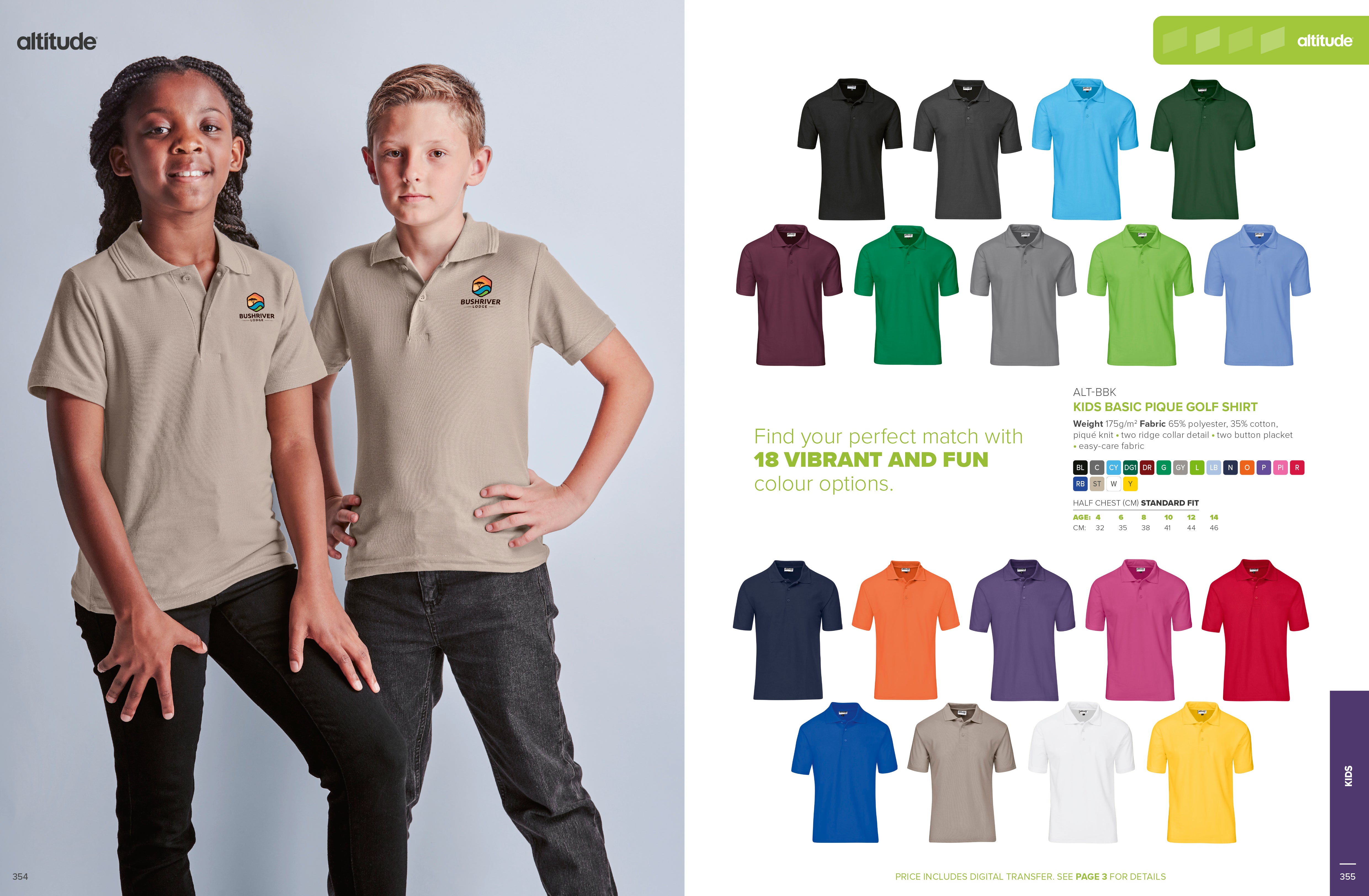 Kids Basic Pique Golf Shirt-5