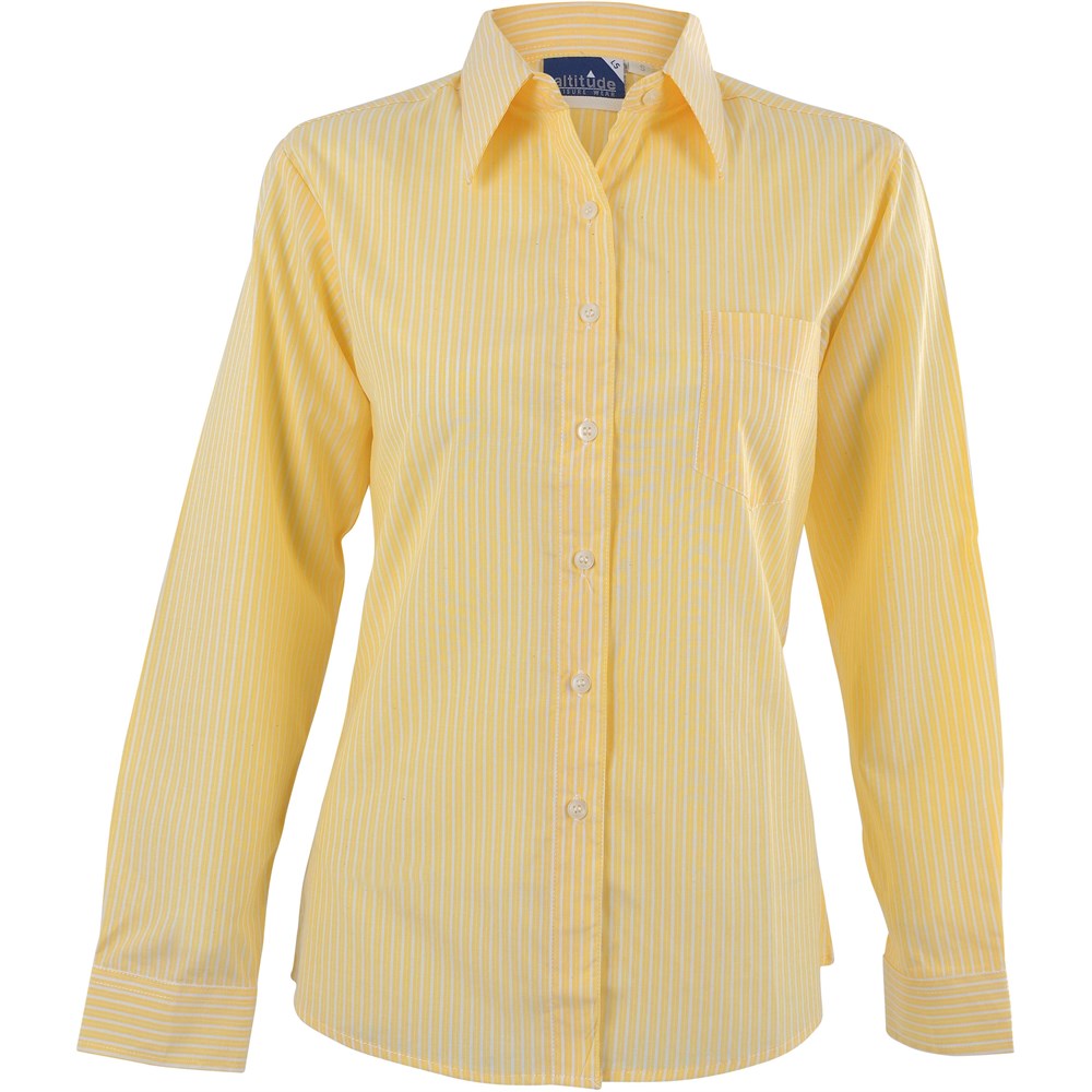 Ladies Long Sleeve Drew Shirt - Yellow-0