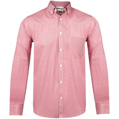 Mens Long Sleeve Edinburgh Shirt - Red-0