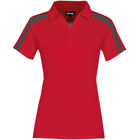 Ladies Nautilus Golf Shirt - Red-0