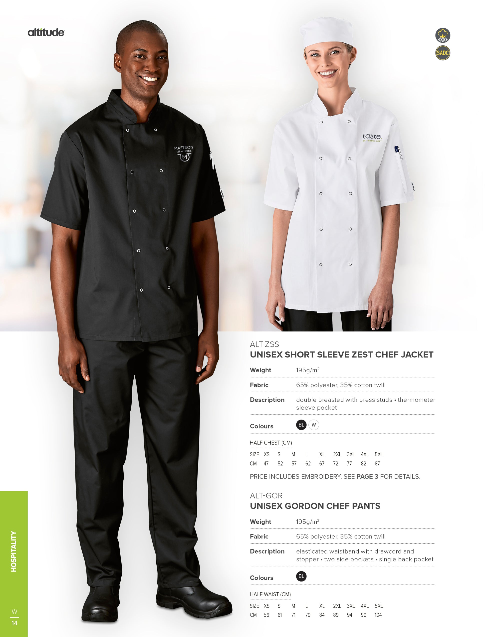 Unisex Short Sleeve Zest Chef Jacket-9