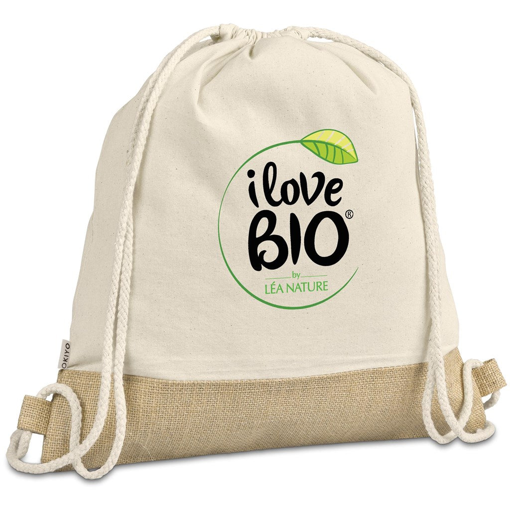 Okiyo Bijin Jute & Cotton Drawstring Bag-2