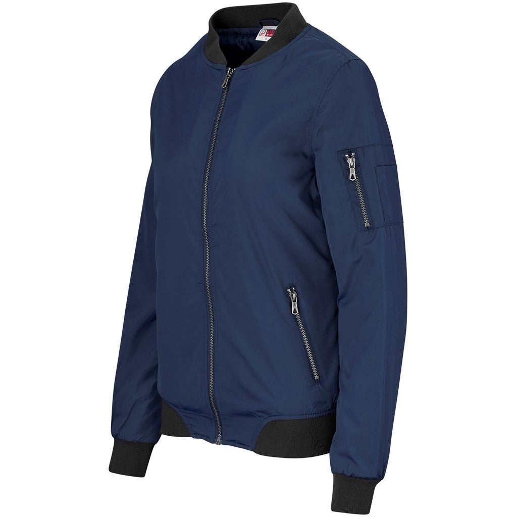 Ladies Crusader Bomber Jacket - Navy-2