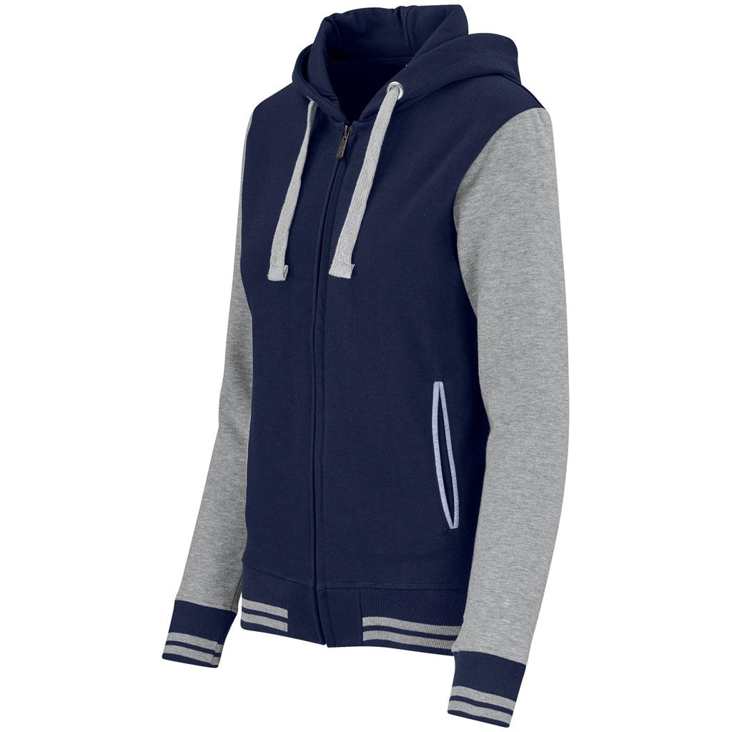 Ladies Princeton Hooded Sweater - Navy-2