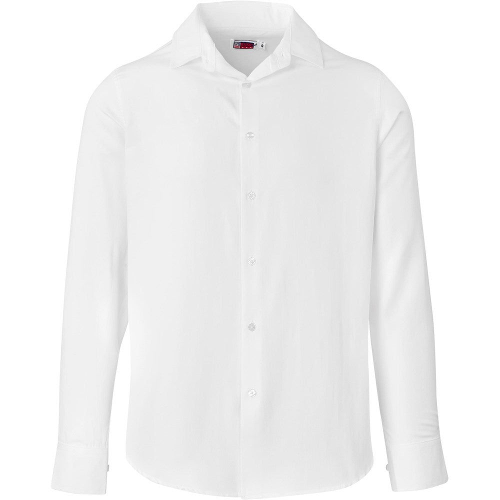 Mens Long Sleeve Wallstreet Shirt - White-0