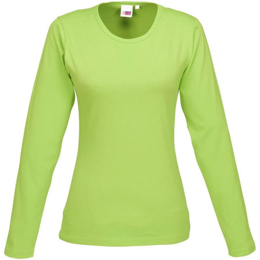 Ladies Long Sleeve Portland T-Shirt - Lime-0