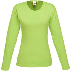 Ladies Long Sleeve Portland T-Shirt - Lime-0