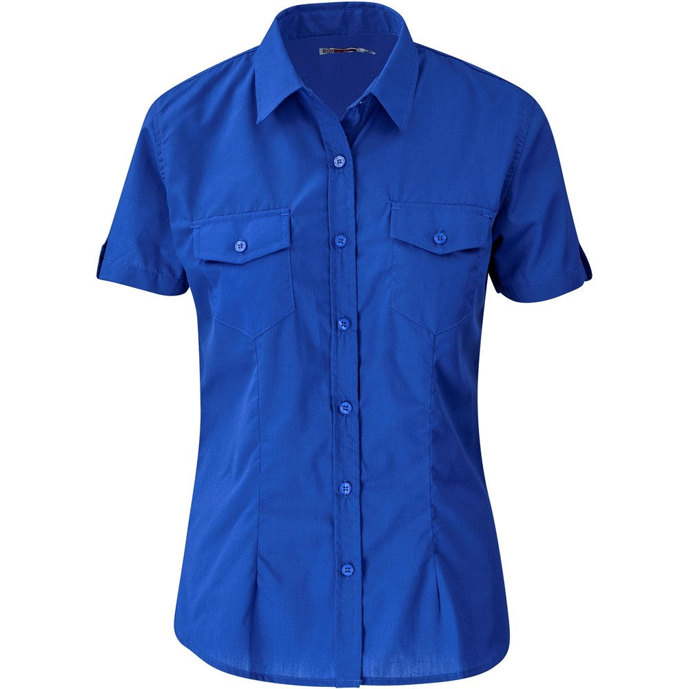 Ladies Short Sleeve Kensington Shirt - Royal Blue-0