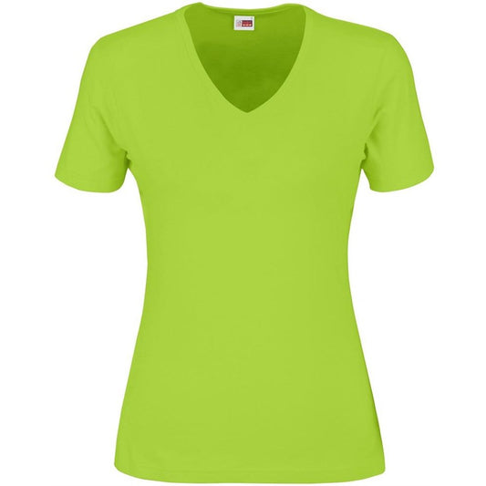 Ladies Super Club 165 V-Neck T-Shirt - Lime-0