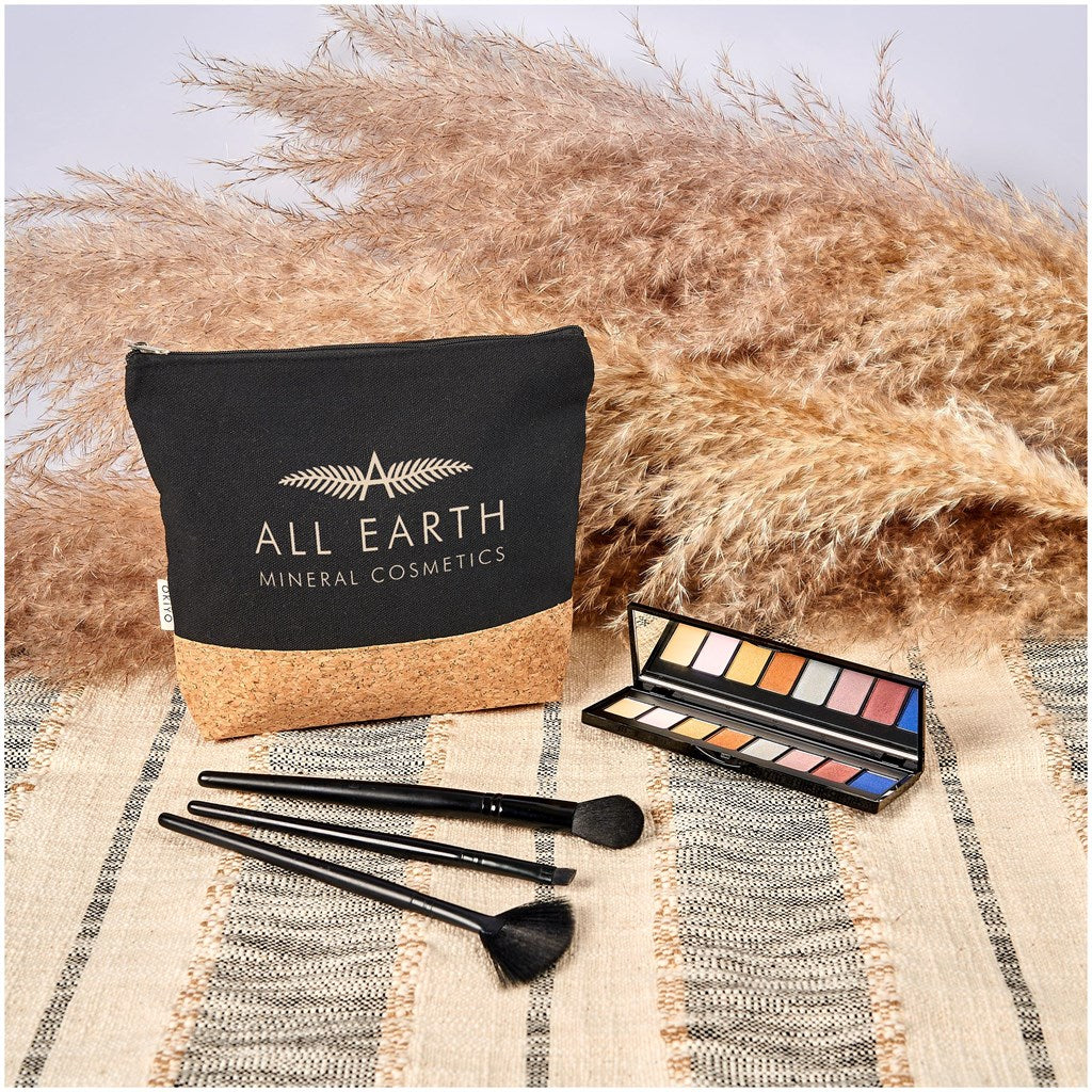 Okiyo Koruku Cork & Cotton Cosmetic Bag-1