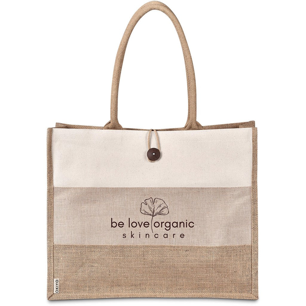 Okiyo Fukei Jute & Cotton Tote-1