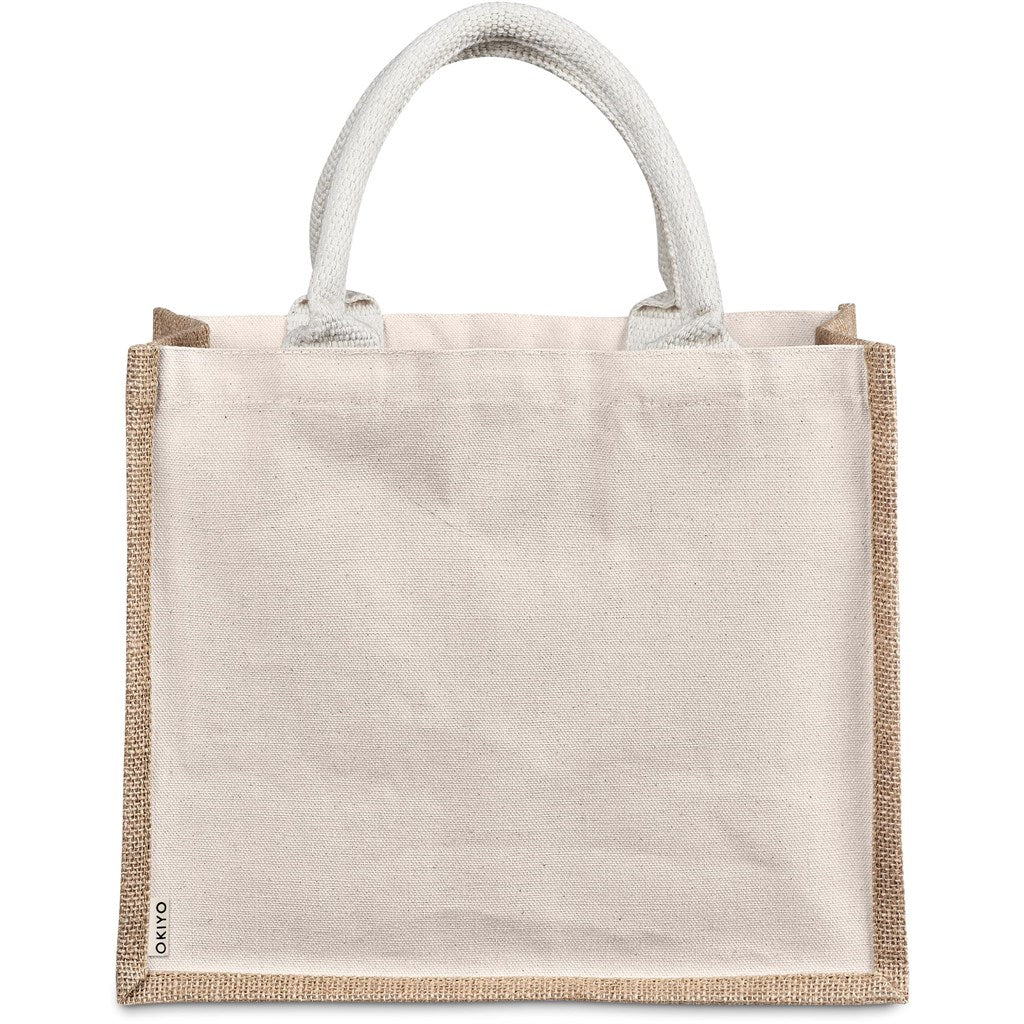 Okiyo Chinsai Midi Jute & Cotton Tote-2