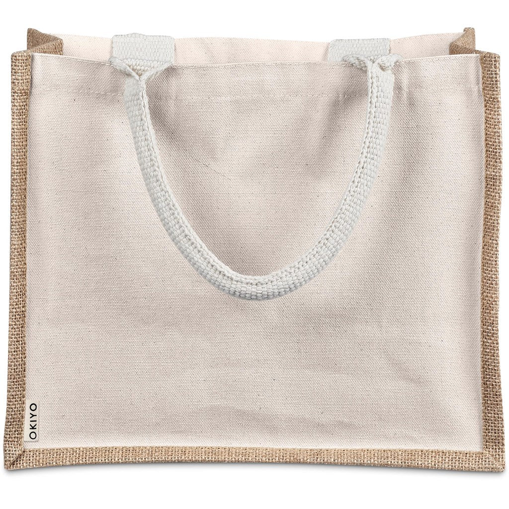 Okiyo Chinsai Midi Jute & Cotton Tote-5