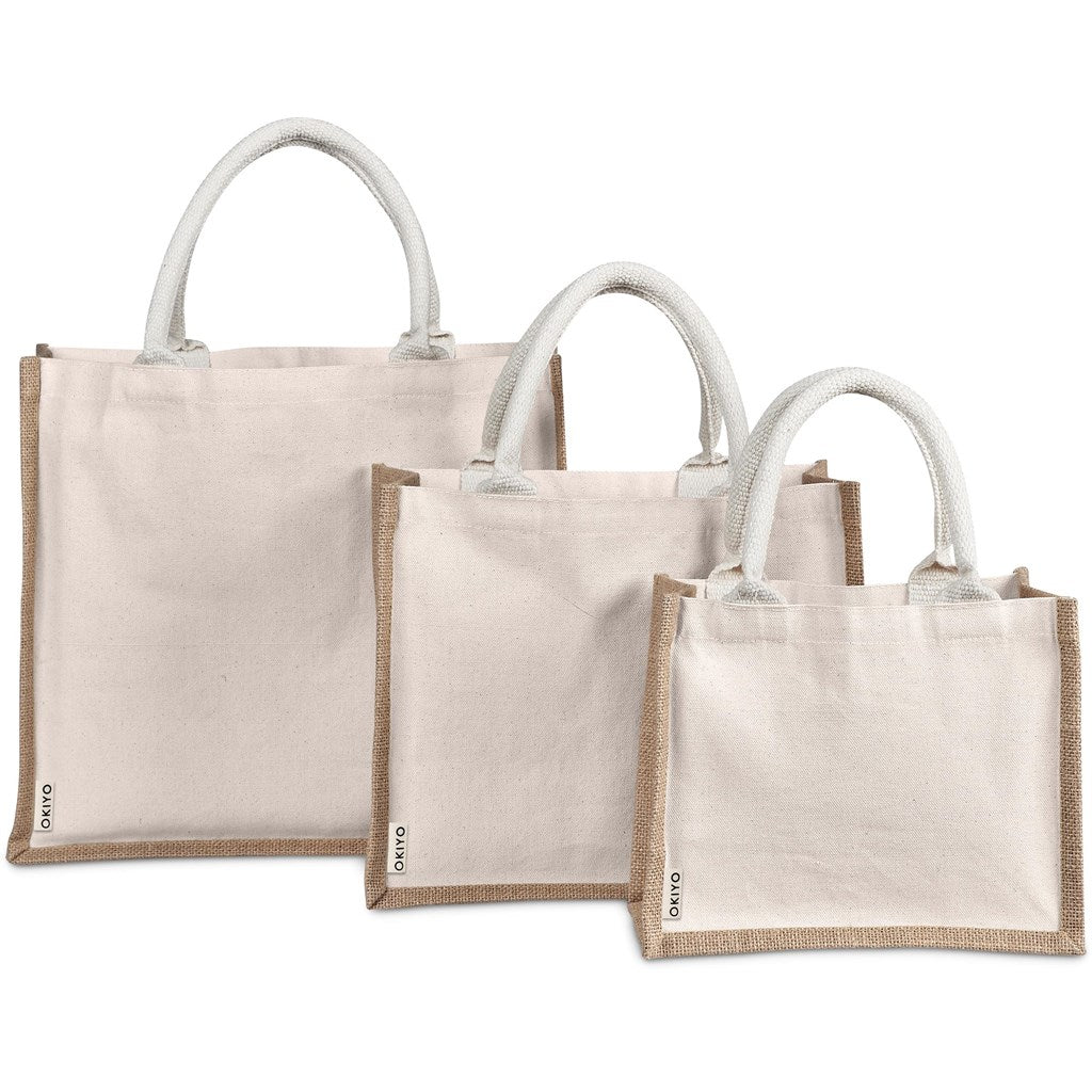 Okiyo Chinsai Midi Jute & Cotton Tote-7