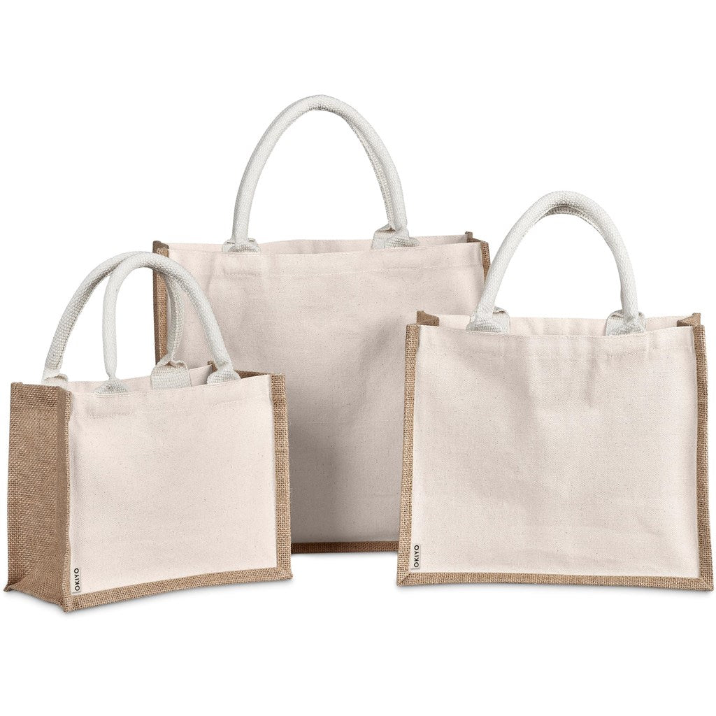 Okiyo Chinsai Midi Jute & Cotton Tote-9