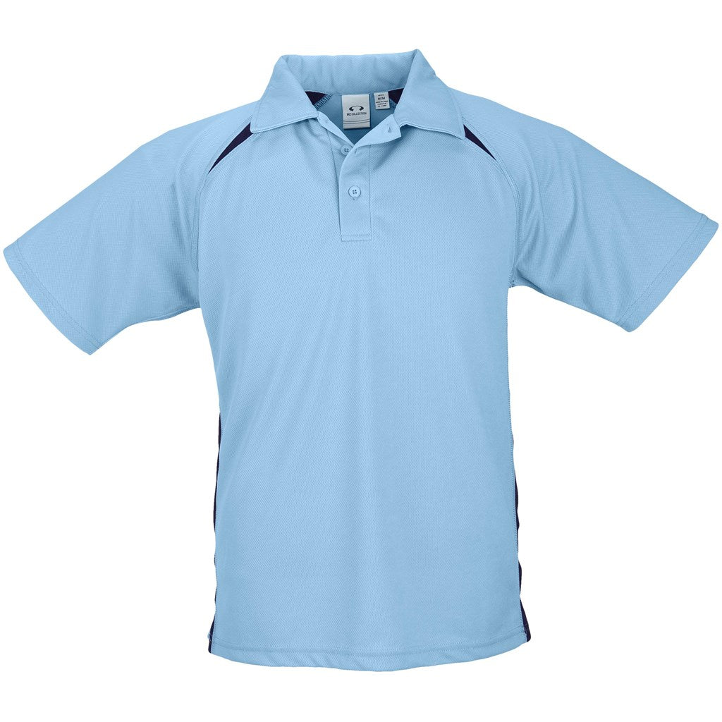 Mens Splice Golf Shirt - Light Blue-0