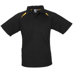 Kids Splice Golf Shirt - Black Yellow-0