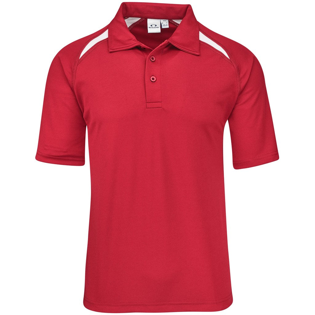 Kids Splice Golf Shirt - Red-0