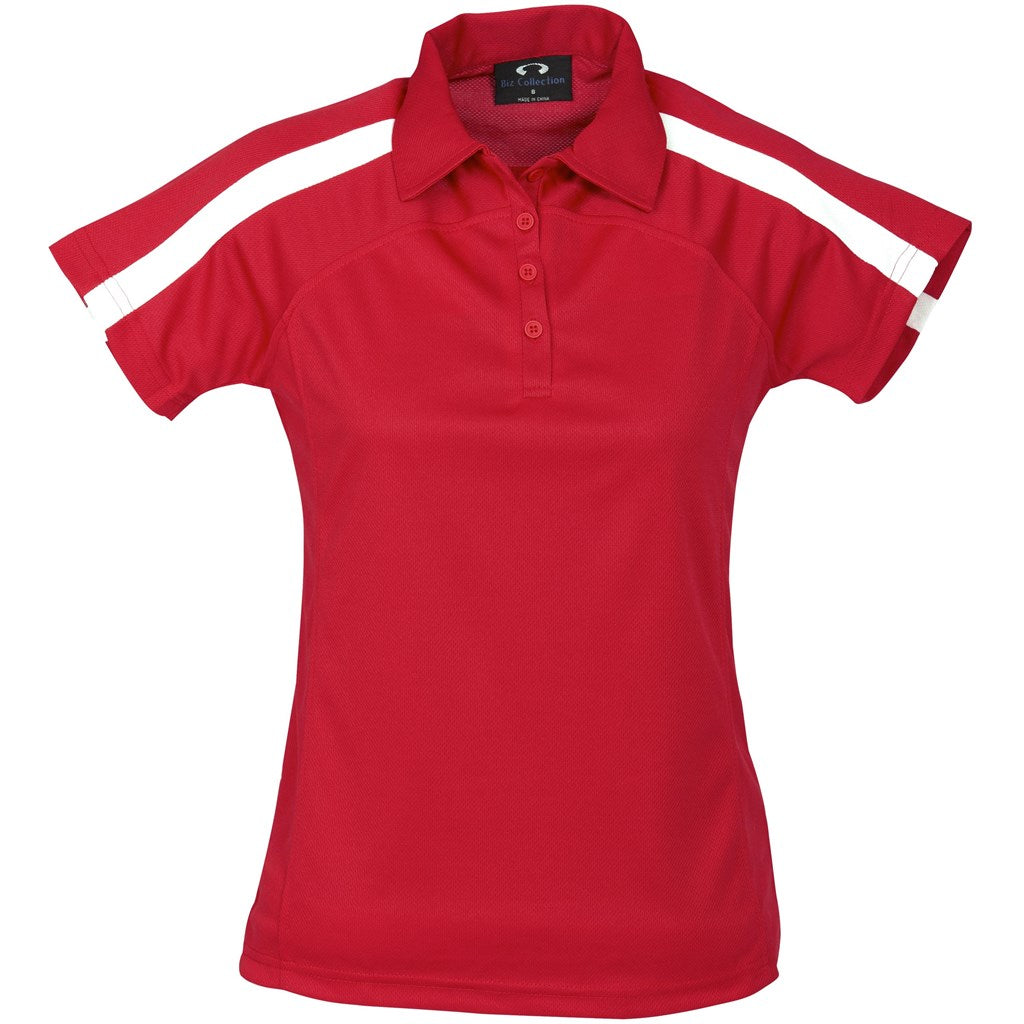 Ladies Monte Carlo Golf Shirt - Red-0