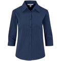 Ladies 3/4 Sleeve Micro Check Shirt