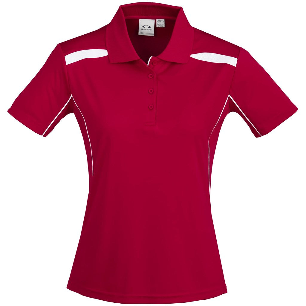 Ladies United Golf Shirt - Red-0