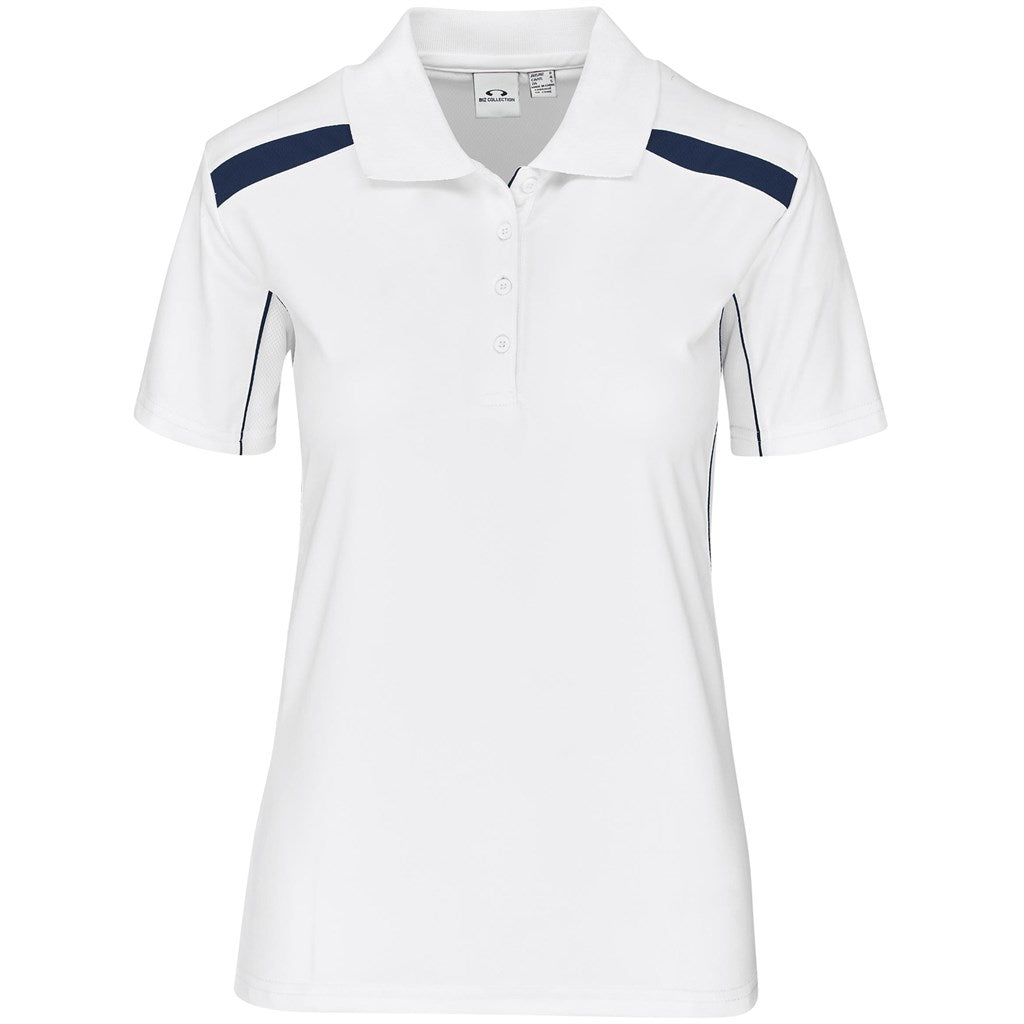 Ladies United Golf Shirt - White Navy-0