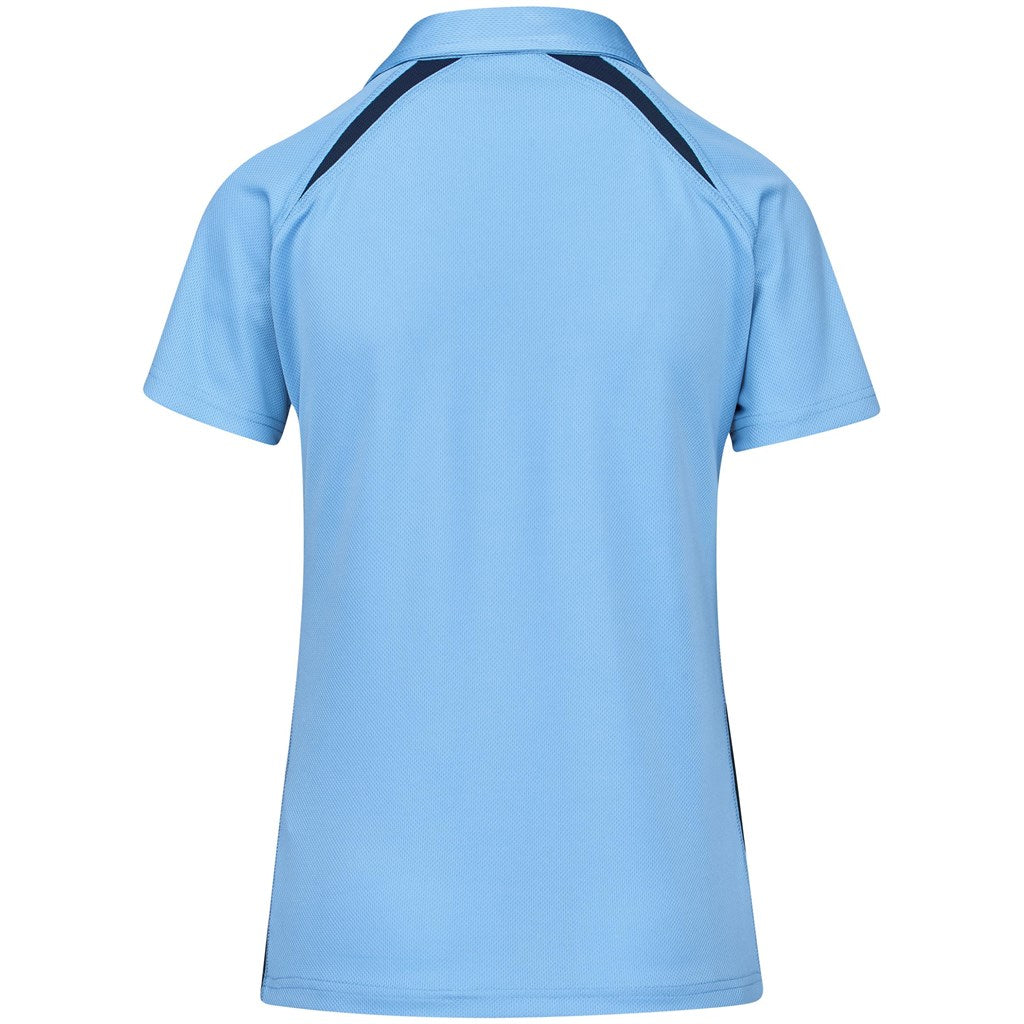 Ladies Splice Golf Shirt - Light Blue-1