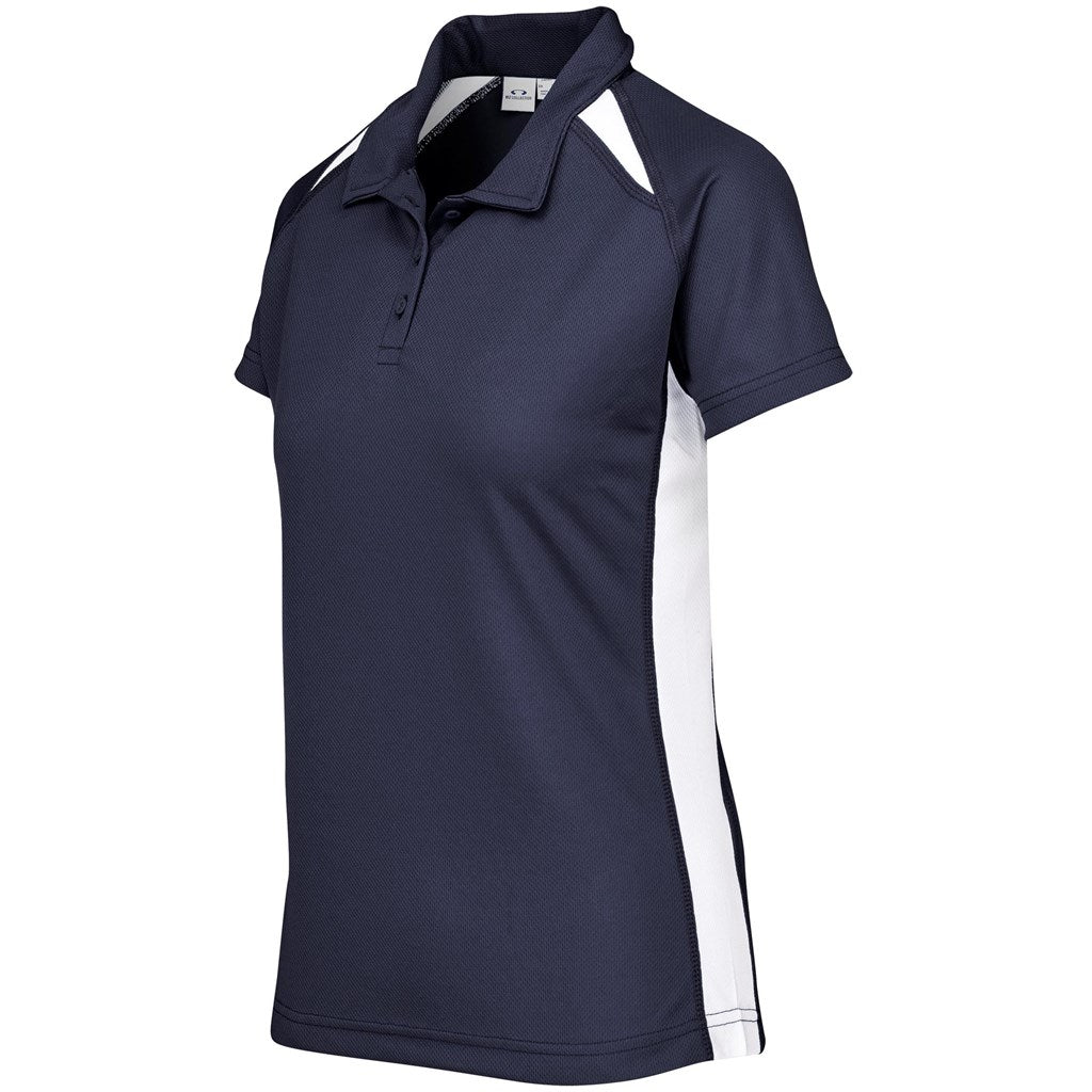 Ladies Splice Golf Shirt - Navy-2