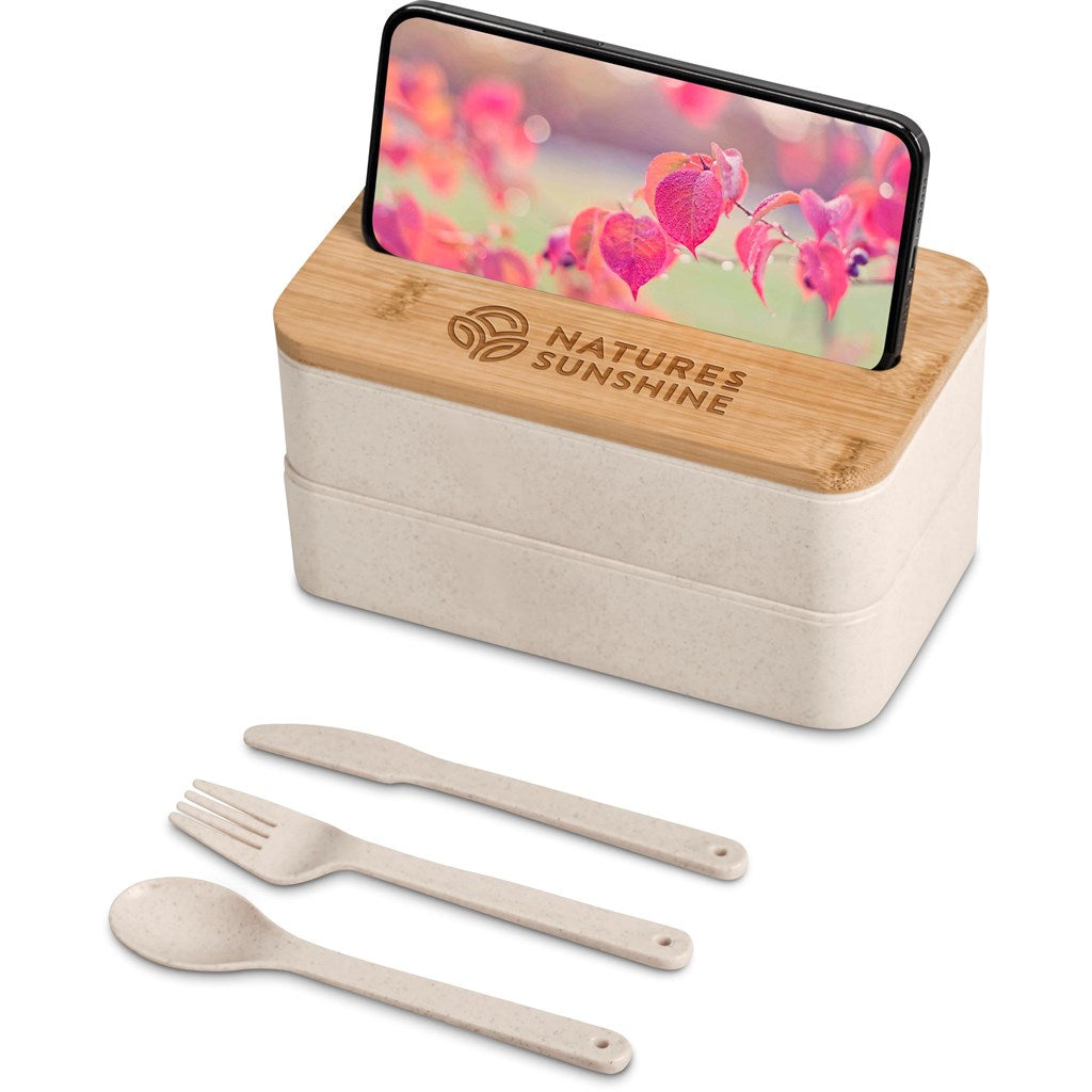 Okiyo Dura Wheat Straw Lunch Box & Phone Stand-11